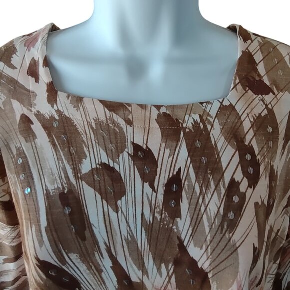 Alfred Dunner Petite 3/4 length-sleeved Top Size SP - Picture 3 of 10